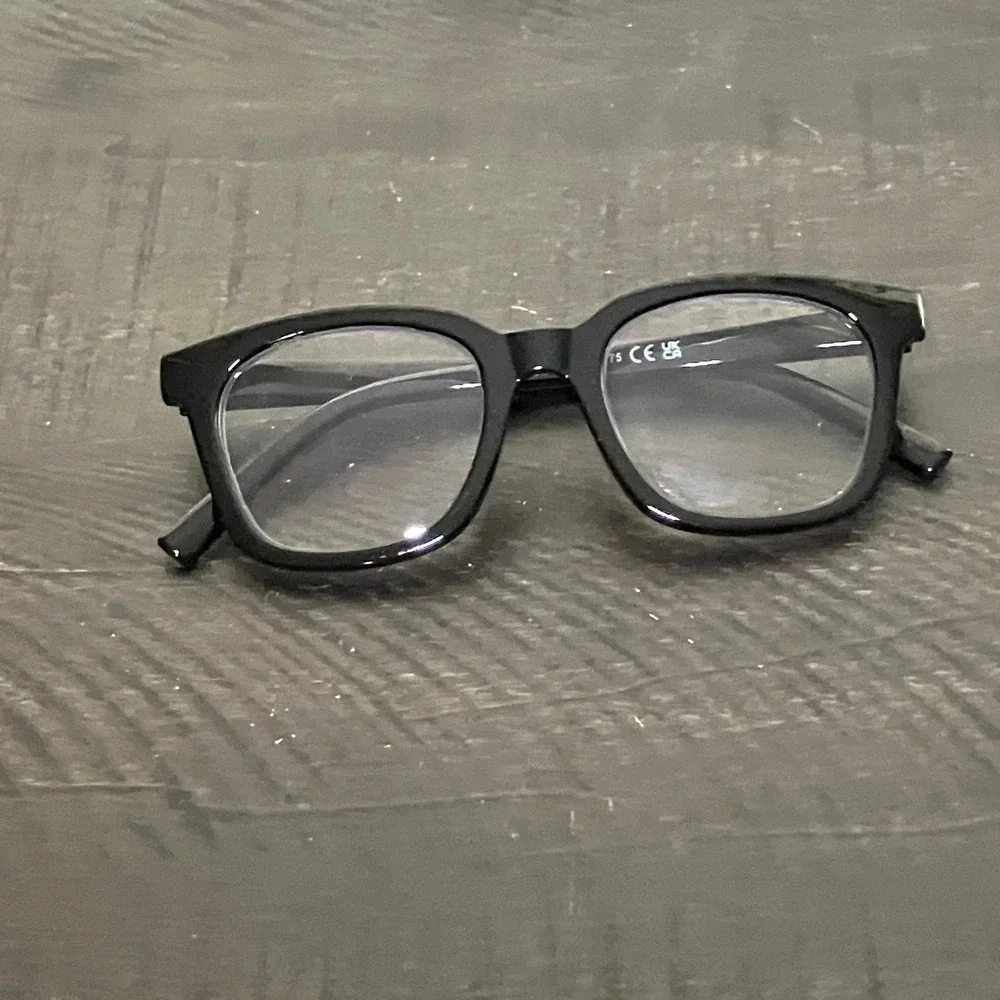 Reading Glasses Women +2.75 Black Excellent 7327 Rectangular 49-22-142